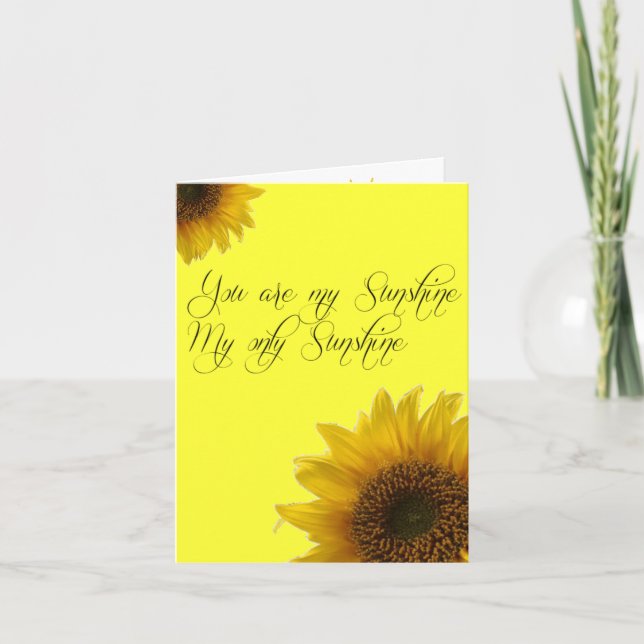You Are My Sunshine Birthday Card (Front)