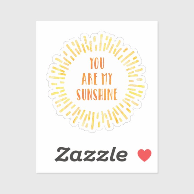 You are my Sunshine Bright Watercolor (Sheet)