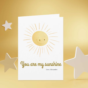 You Are My Sunshine Carte de vœux personnalisée av