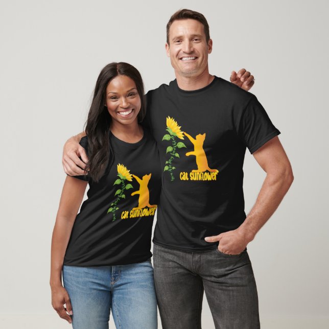 You Are My Sunshine Cat Sunflower T-Shirt (Unisex)