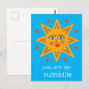 You are my Sunshine Cheerful Sun CUSTOM Postcard