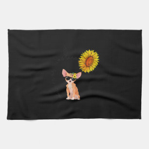 You Are My Sunshine Chihuahua Sunflower Chiahuahua Kitchen Towel