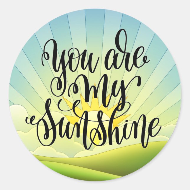 You are my Sunshine Classic Round Sticker (Front)