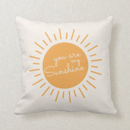 You are my Sunshine | Cute Boho Yellow Throw Pillow