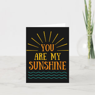 You are My Sunshine Cute Sun Hot Summer Restro Card