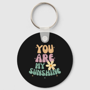 You are My Sunshine Cute Sun Hot Summer Retro Keychain
