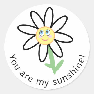 You are my Sunshine CuteHappy Daisy Flower Sticker