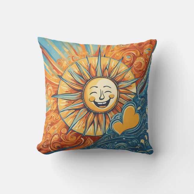 You Are My Sunshine Design Throw Pillow (Front)