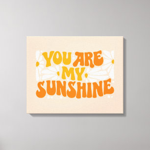 You Are My Sunshine Groovy Graphic Canvas Print