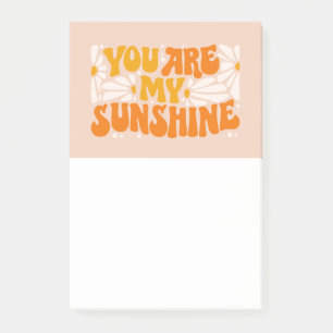 You Are My Sunshine Groovy Graphic Post-it Notes
