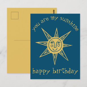 You are my sunshine HAPPY BIRTHDAY CUSTOM Postcard