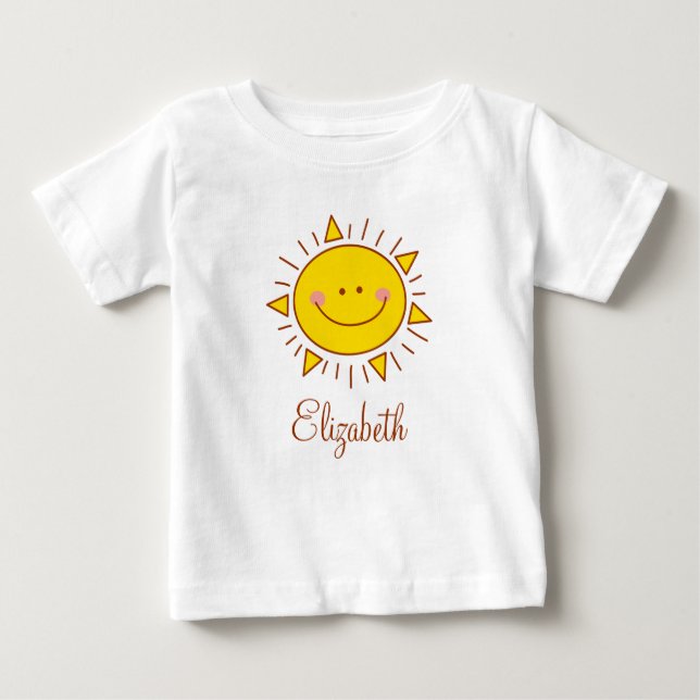 You Are My Sunshine Happy Cute Sunny Day Baby T-Shirt (Front)