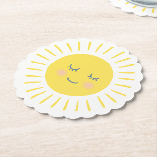 You are my sunshine happy sun paper coaster
