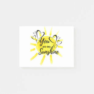 You Are My Sunshine Hearts Sun Post-it Notes