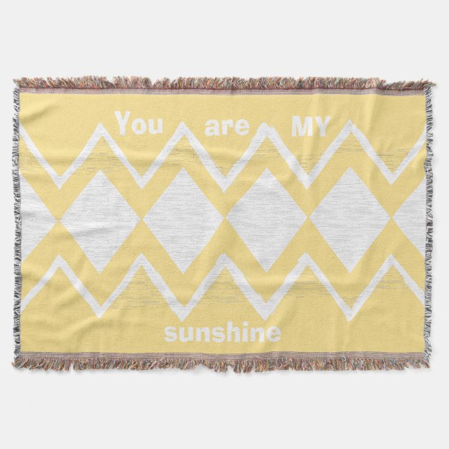 You Are MY Sunshine "Inspirational Quotes" Throw Blanket (Front)