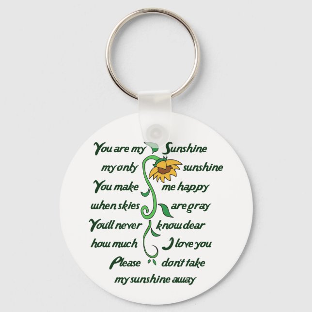 You are my Sunshine Keychain (Front)