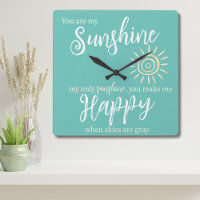 You Are My Sunshine Make Me Happy Blue with Sun
