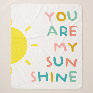 You Are My Sunshine Pastels Sherpa Blanket