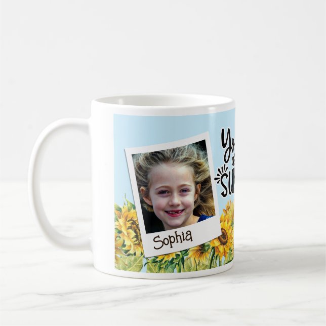 You Are My Sunshine Personalized Photo Coffee Mug (Left)