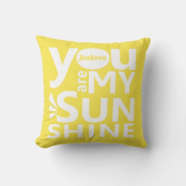 You Are My Sunshine Personalized Pillow (Front)