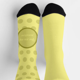 You Are My Sunshine Polka Dot Mismatched Socks