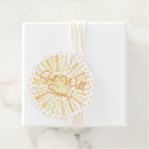 You Are My Sunshine Polka Dots Get Well Soon Favour Tags