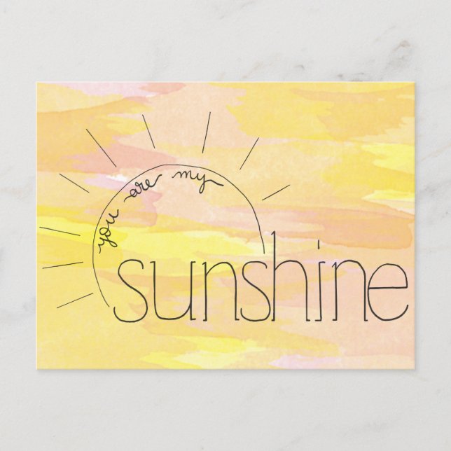 You Are My Sunshine Postcard (Front)