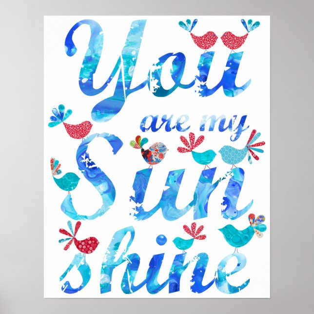 You Are My Sunshine Print Red White and Blue (Front)