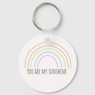 You are my sunshine rainbow keychain