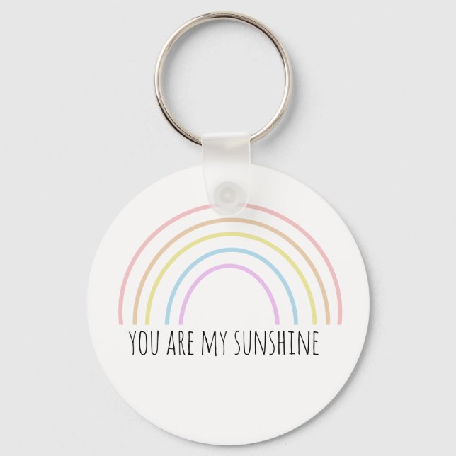 You are my sunshine rainbow keychain (Front)