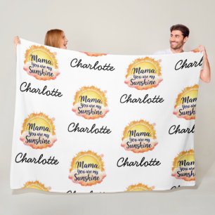 You Are My Sunshine Sentimental Gift For Mom Fleece Blanket