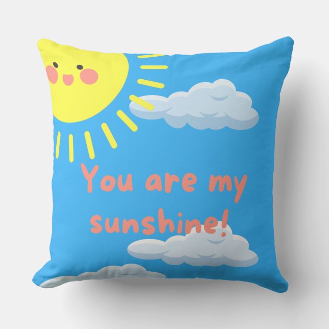 You Are My Sunshine Square Cushion (Front)