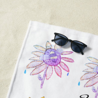 "You are my Sunshine" stained glass beach towel