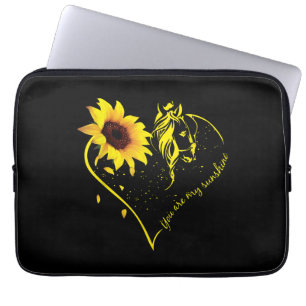 You Are My Sunshine Sunflower And Horse Laptop Sleeve