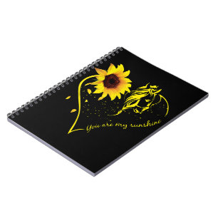 You Are My Sunshine Sunflower And Horse Notebook