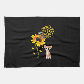 You Are My Sunshine Sunflower Chihuahua Men Women Kitchen Towel