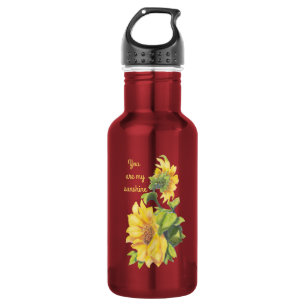 You are my Sunshine Sunflower Flower Quote 532 Ml Water Bottle