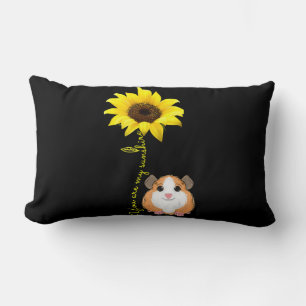 You Are My Sunshine Sunflower Guinea Pig Mom Lumbar Pillow