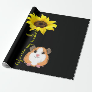 You Are My Sunshine Sunflower Guinea Pig Mom Wrapping Paper