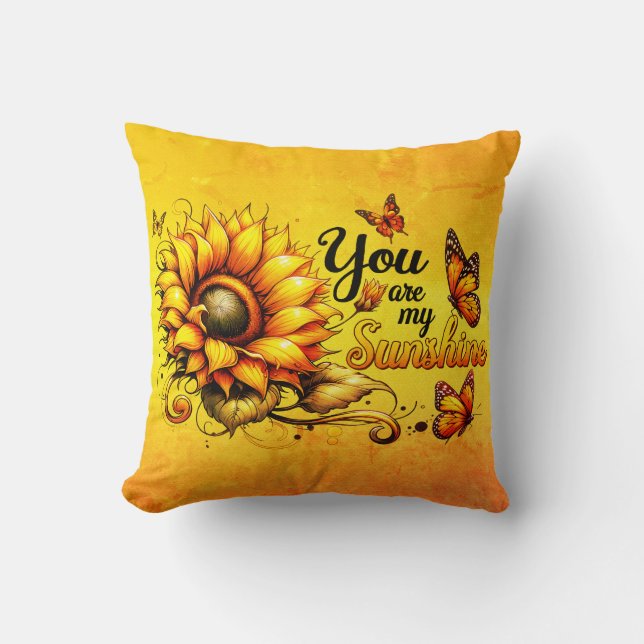 You are my sunshine throw pillow (Front)