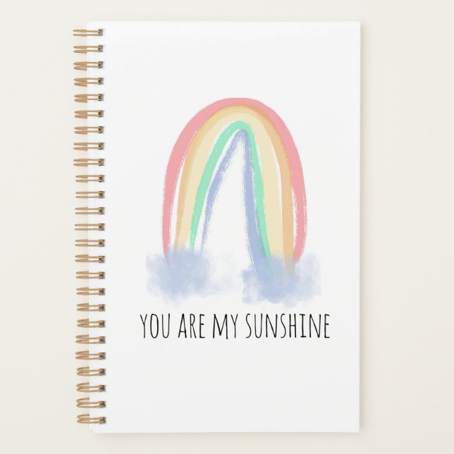 You are my sunshine watercolor painted rainbow (Devant)