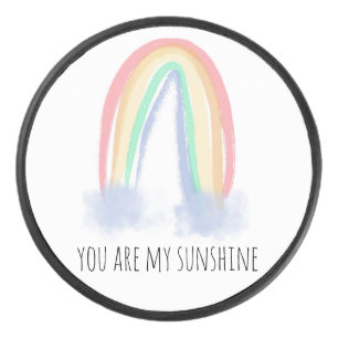 You are my sunshine watercolor painted rainbow