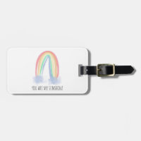 You are my sunshine watercolor painted rainbow