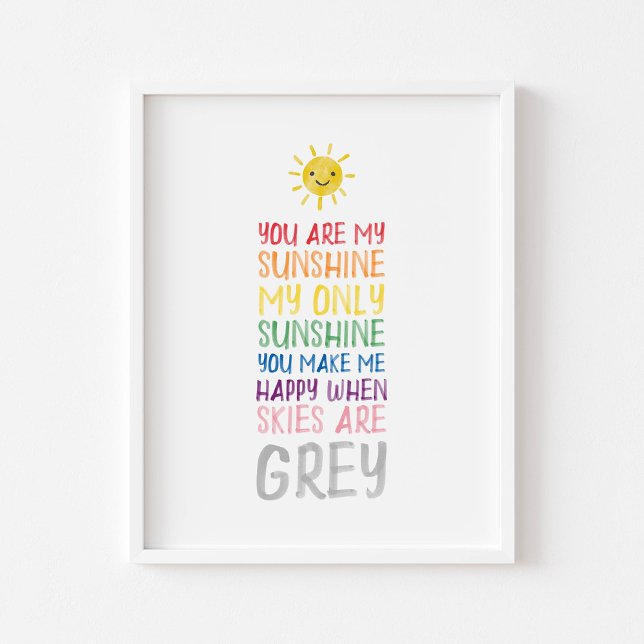 You are my sunshine watercolor poster (Creator Uploaded)
