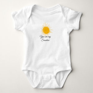 you are my sunshine yellow orange sun rays add nam baby bodysuit