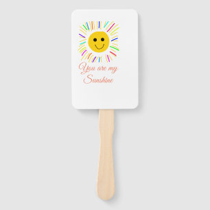 you are my sunshine yellow orange sun rays add nam hand fan