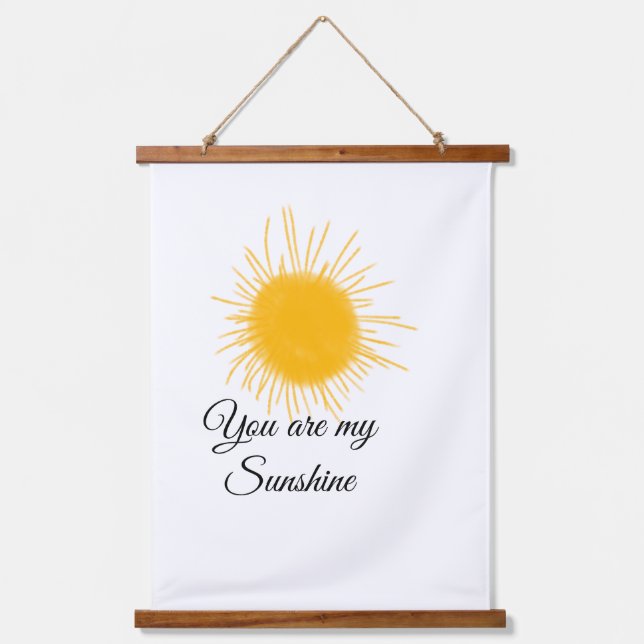 you are my sunshine yellow orange sun rays add nam hanging tapestry (Front)