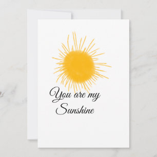 you are my sunshine yellow orange sun rays add nam holiday card