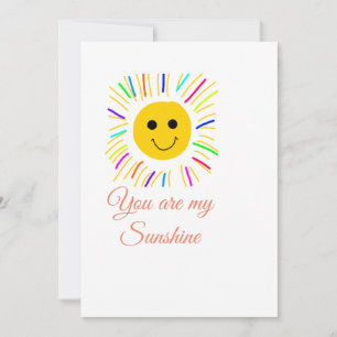 you are my sunshine yellow orange sun rays add nam holiday card