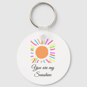 you are my sunshine yellow orange sun rays add nam keychain